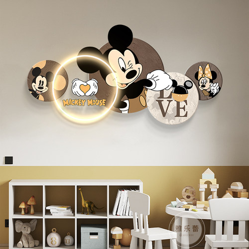 创意温馨儿童房装饰画卧室壁画