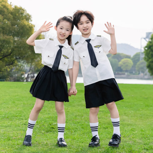 六一儿童机长空姐演出服套装