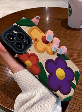 DZ木年沛适用小米17Pro手机壳15ultra全包13防摔14pro彩绘花朵红米k80轻奢k90女款k50/k40软壳note15高级套