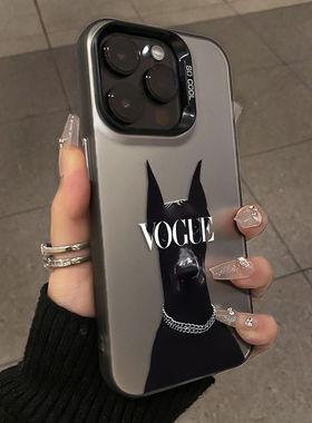 DZ木年沛适用vivox100新款手机壳x90pro潮牌x80女款pro全包x70防摔x60pro卡通s18/s17黑色小狗s16高级iqoo12