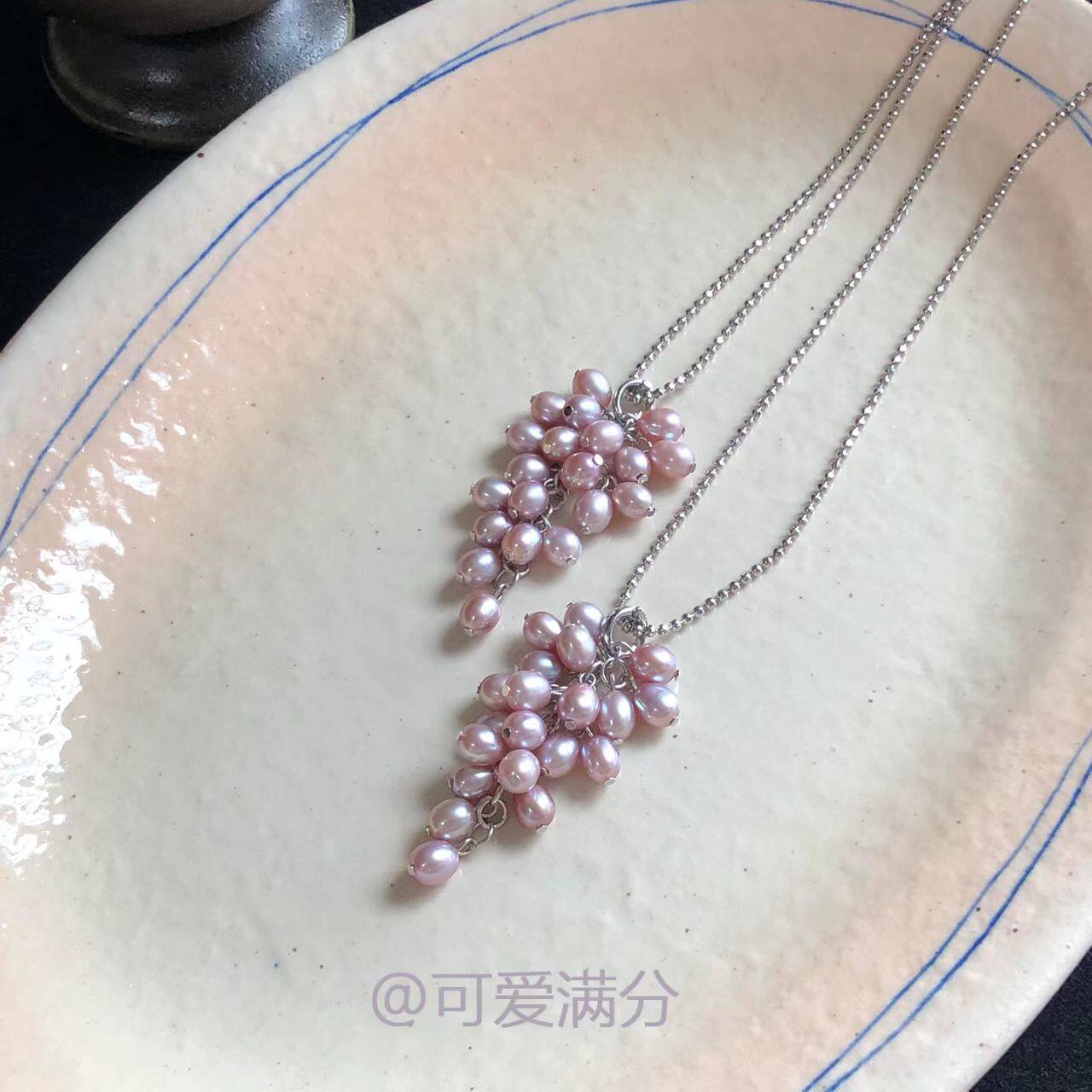 s925纯银紫葡萄串项链女2026新款甜美可爱颈链小清新气质锁骨颈链
