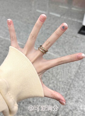 S925纯银复古金色做旧交叉戒指女