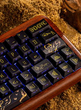 苍海月敦煌之路键帽侧刻机械键盘磁轴迈从ace68夜魔wooting EV63