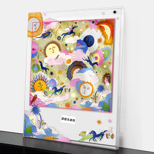 客厅轻奢亚克力框装饰画赫里阿斯的王国大牌丝巾挂画酒店玄关壁画