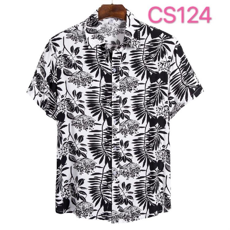 thumbnail for Beach Summer new men s printed short-sleeved shirt Hawaii
