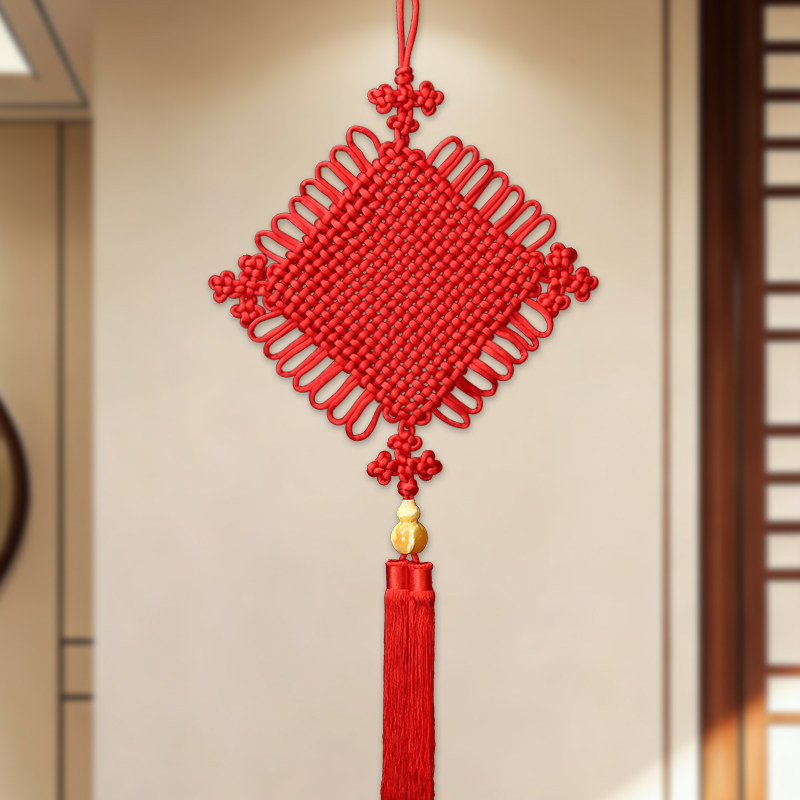 手工高档中国结挂件客厅电视墙玄关大号乔迁新居入户走廊平安装饰,特色手工艺,中国结,淘宝优惠券,粉丝福利购,淘宝优惠卷