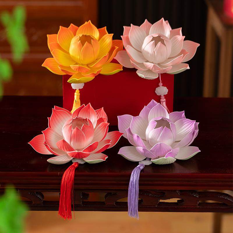 2026马年新年元宵节灯笼手工DIY材料包儿童花灯手提荷花莲花礼品图片