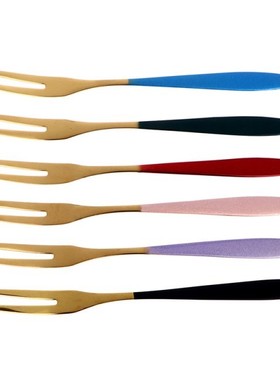 Stainless Steel Two-tine Fork Fruit Fork Set Tableware Multi