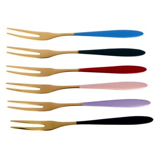 Stainless Steel Two-tine Fork Fruit Fork Set Tableware Multi