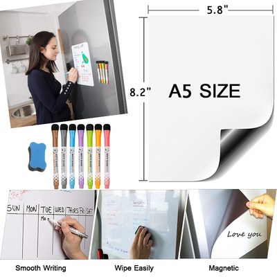 Magnetic Whiteboard Dry Erase Board Fridge Magnet White Boar