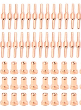 60pcs Red Copper Extended Long Plasma Cutter Tip Electrodes&