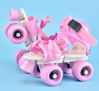 Fashion Ultra Fiber Roller Skates Sport Lace Double Skating