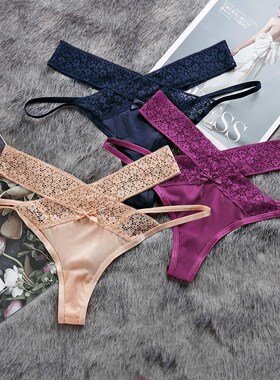 Women Sexy Lace Panties Transparent Low-waist Underpant Holl