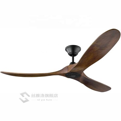56 60 inch DC ceiling fan industrial vintage wooden ventilat