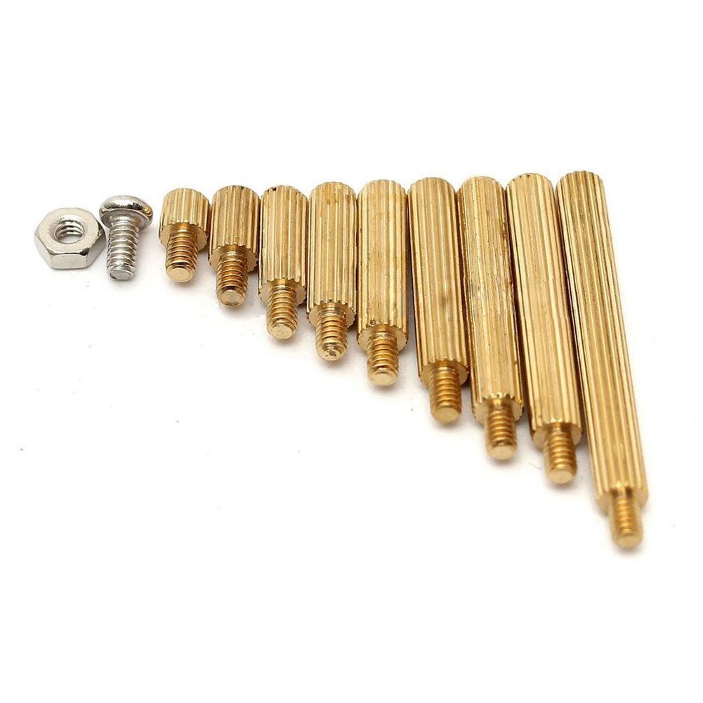 270Pcs M2 3-25mm Male to Female Brass PCB Standoff Screw Nut