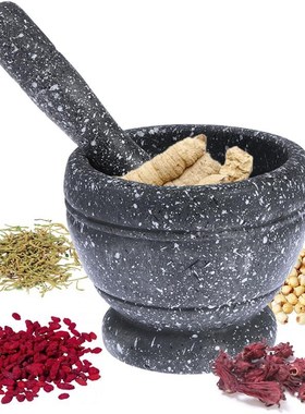 Kitchen Garlic Pugging Pot Pedestal Bowl Mortar And Pestle S