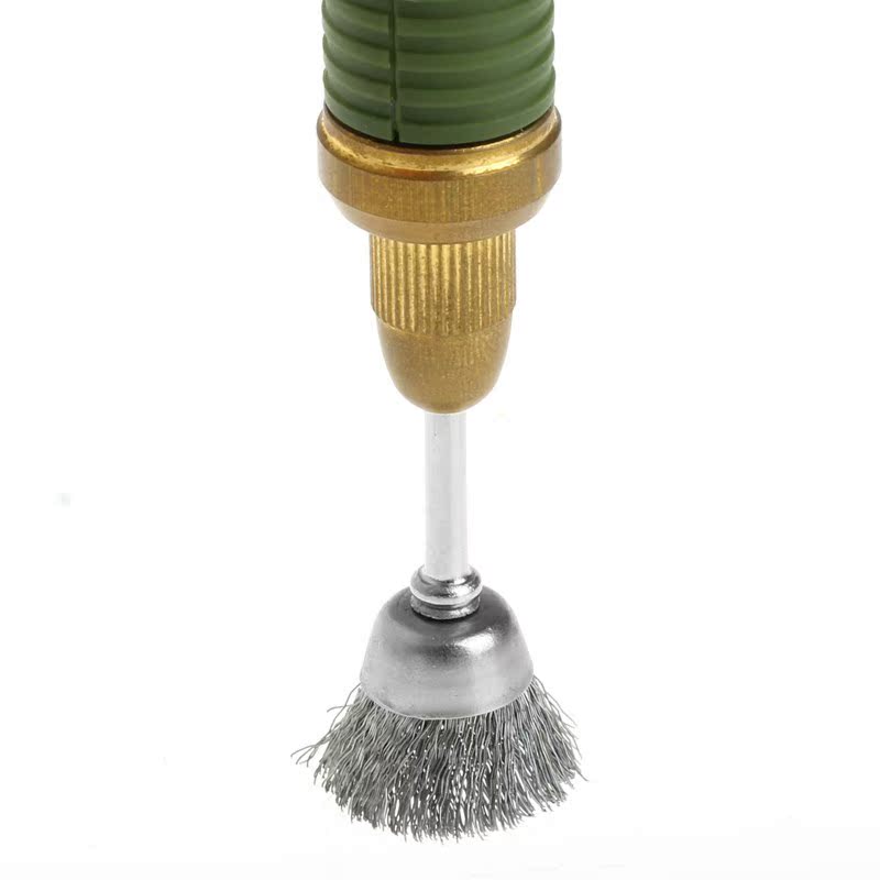 3Pcs Steel Wire Wheel Brush Head Abrasive Deburring Drilling