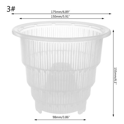 Mesh Pot Plastic Clear Orchid Flower Container Planter Home