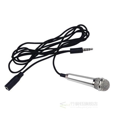 Mini Karaoke Condenser Wired 3.5mm Stereo Microphone Mic For