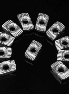Drillpro 100pcs M5 Hammer Nut Nickel Plated Carbon Steel Alu