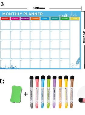 Magnetic Monthly Weekly Planner Table A3 Size 16.53