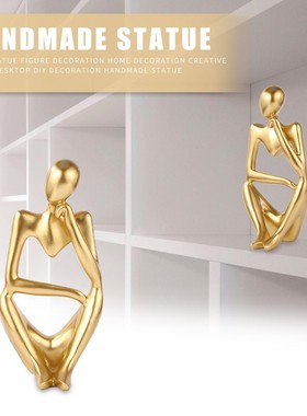 3D Handmade Statue of Thinker 适用于 House Table Desktop Dec