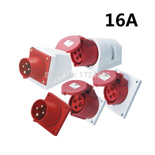 16A 3 pole connector Industrial malefemale sockets SFN-114/