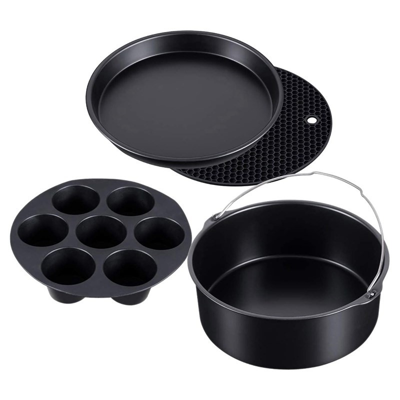 4 Set Pressure Cooker, Steamer & Air Fryer Bakeware Accesori