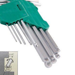 BERRYLION 9pcs Inches Hex Allen Key Set L-Shape 1/16''-3/8''