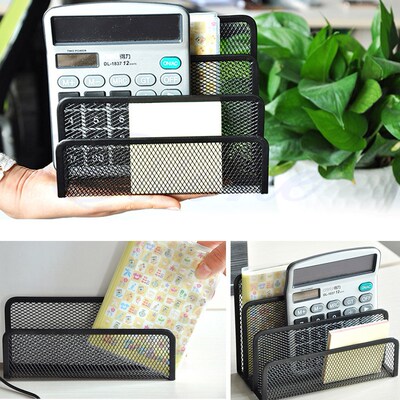 Black Docut Desk accessories Mesh Letter Sorter Mail Tray Of