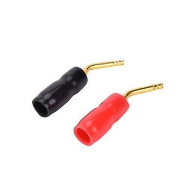 2PCS 2mm 24k Gold Plated Speaker Cable Wire Pin Banana Plug