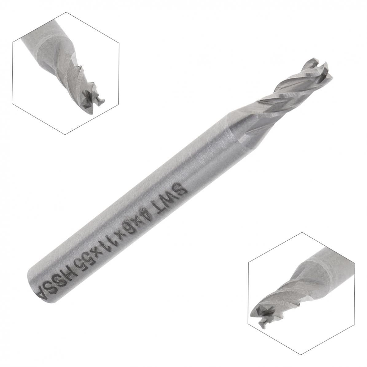 milling cutter 4mm 4 flute hss & aluminum end mill cutter wi