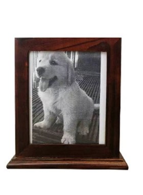 Simple Photo Frame Wood Pet Cremation Urn for Ashes Perfect