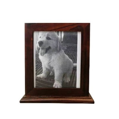 Simple Photo Frame Wood Pet Cremation Urn for Ashes Perfect
