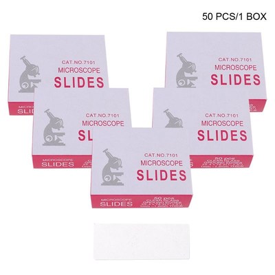 50 Pcs / 1 Set 7101 Polished Edge Microscope Slides TAB is