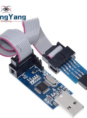 1Set 10Pin To 6 Pin Adapter Board + USBASP USBISP AVR Progra