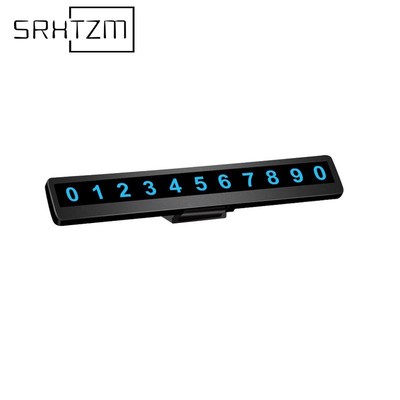 Auto Interior Phone Number Car Parking Number Plate Car Lumi