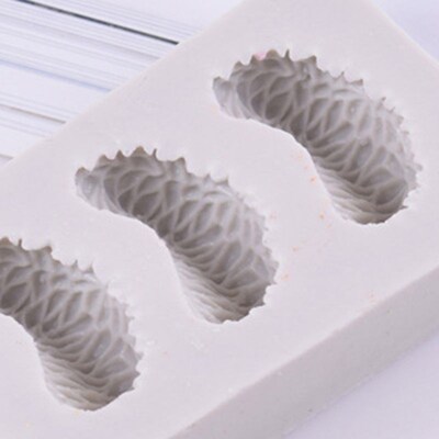 4 Cavity Tangerine Orange Slice Silicone Mold Fondant Icing