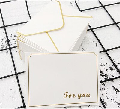 10Pcs black white Paper Envelope Mini Gilding for you Envelo