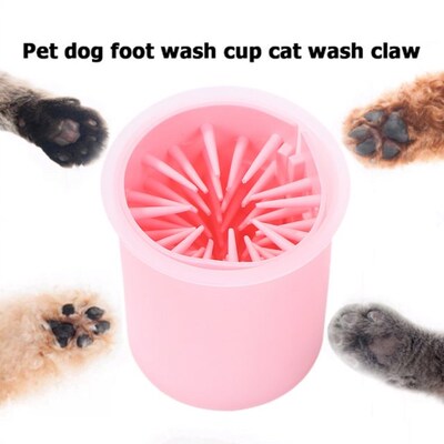 Pets Paw Cleaner Cup Portable Dog  Foot Washer Soft Silic