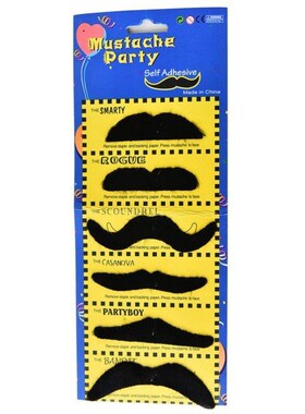 6pcs/lot Funny Costume Fake Mustache Moustache Funny Fake Be