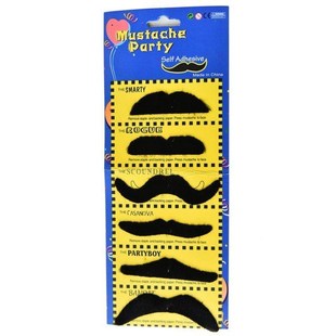 6pcs/lot Funny Costume Fake Mustache Moustache Funny Fake Be