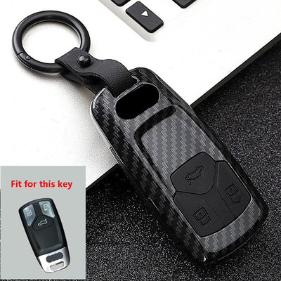 Carbon fiber ABS Matte Car Key Cover Case Shell For Audi A6
