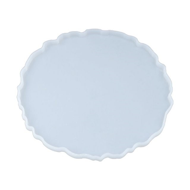 Crystal Epoxy Resin Mold Round Tray Casting Silicone Mould H