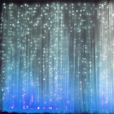 White Sheer Silk Cloth Drapes Panels Hanging Curtains Photo