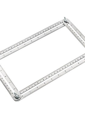 1PCS Stainless Steel Foldable Multi Angle Ruler Template Too
