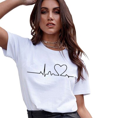 2019 novas mulheres camisetas casuais harajuku love print ca