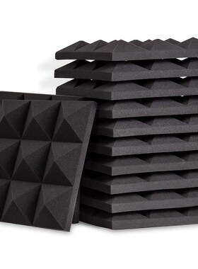 New Hot 12 Pcs Acoustic Foam Panels, Pyramid Recording Stud