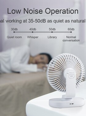 Small Desk Fan USB Portable Table Fan Oscillating Desktop Fa