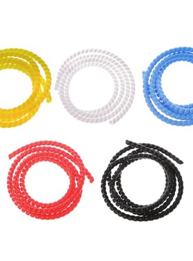 2m 14mm PP Spiral Wrapping Bands Cable Tidy Wrap Wire Manage